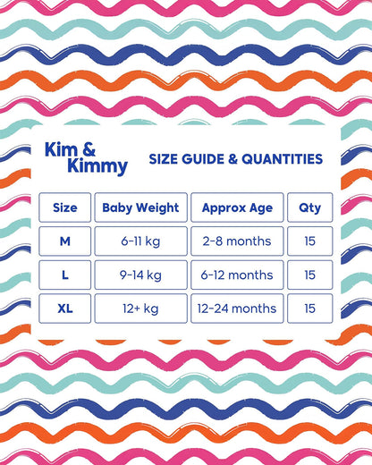 Kim & Kimmy Wave Riders Swim Diaper Pants-Extra Large (12+Kg)-With Soft & Non-Swelling Waistband