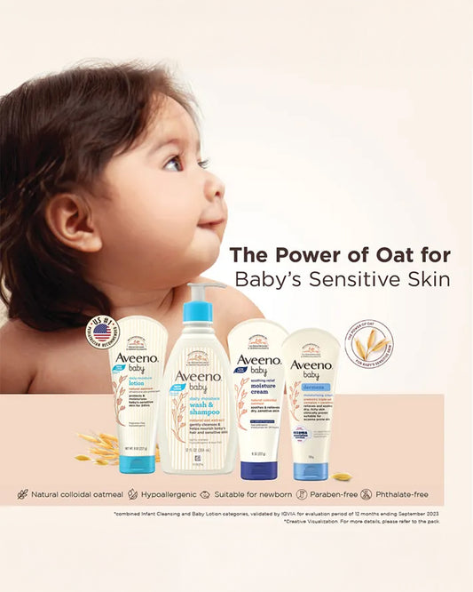 Aveeno Baby Daily Moisture Body Wash & Shampoo-Top To Toe Wash-With Glycerin & Oatmeal Extract-For Gentle Cleansing & Moisturizing