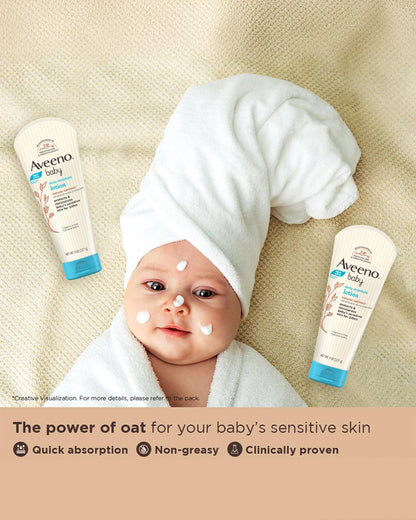 Aveeno Baby Daily Moisture Lotion-With Glycerin & Oatmeal Extract-Moisturizes, Soothes & Strengthens Skin Barrier