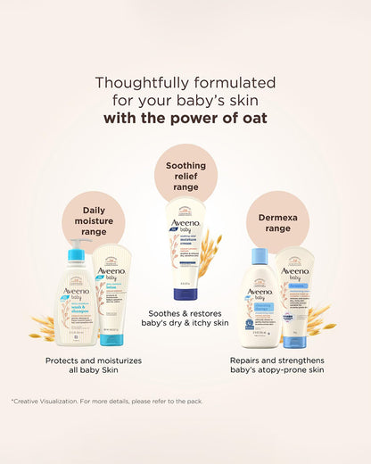 Aveeno Baby Daily Moisture Lotion-With Glycerin & Oatmeal Extract-Moisturizes, Soothes & Strengthens Skin Barrier