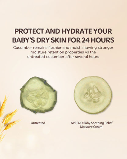 Aveeno Baby Soothing Relief Moisture Cream-With Glycerin & Oatmeal Extract-Soothes, Moisturizes & Strengthens Skin Barrier