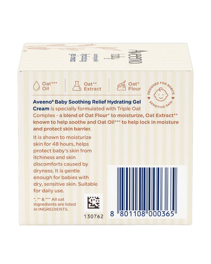 Aveeno Baby Soothing Relief Hydrating Gel Cream-With Oatmeal Extract-Protects, Soothes & Moisturizes Skin