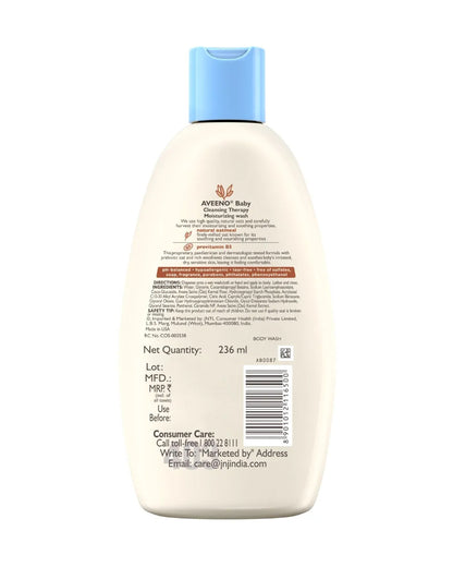 Aveeno Baby Cleansing Therapy Moisturizing Body Wash-Award Winning-With Oatmeal Extract & Provitamin B5-For Eczema Prone Skin