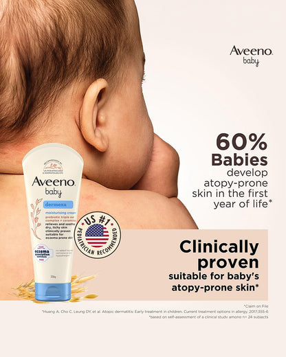 Aveeno Baby Dermexa Moisturizing Cream-With Oatmeal Extract & Vitamin B5-For Eczema & Skin Soothing