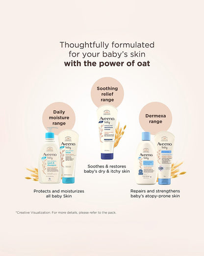 Aveeno Baby Dermexa Moisturizing Cream-With Oatmeal Extract & Vitamin B5-For Eczema & Skin Soothing