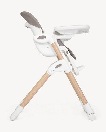 Joie Mimzy Recline High Chair-5 Position Recline-7 Height Positions-2 Years Warranty-Upto 15 Kg-Walnut Wood