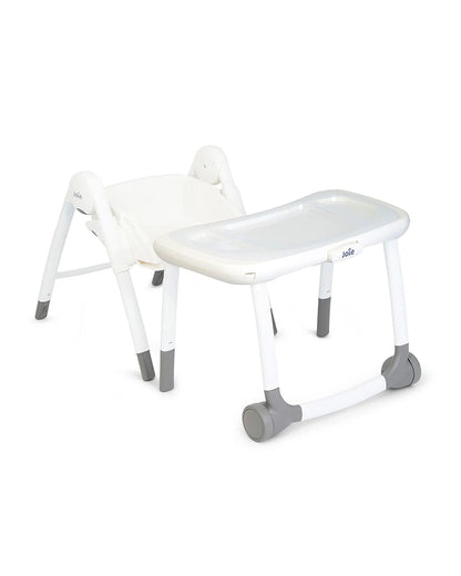 Joie Multiply 6in1 Baby High Chair-5 Level Height Adjustments With 3 Position Adjustable Tray-Convertible To Booster Seat & Mini Table-2 Years For 0 to 6Y (Upto 27Kg)-Arctic