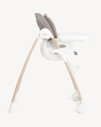 Joie Multiply 6in1 Baby High Chair-5 Level Height Adjustments With 3 Position Adjustable Tray-Convertible To Booster Seat & Mini Table-For 0 to 6Y (Upto 27Kg)-Walnunt Wood