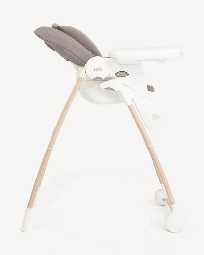 Joie Multiply 6in1 Baby High Chair-5 Level Height Adjustments With 3 Position Adjustable Tray-Convertible To Booster Seat & Mini Table-For 0 to 6Y (Upto 27Kg)-Walnunt Wood