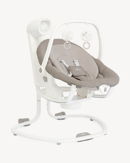 Joie Serina 2in1 Baby Swing & Rocker-6 Swing Speeds-3 Positions Recline-With Toy Bar-2 Years Warranty-For 0 to 9 Kg-Walnut