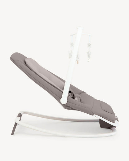 Joie Dreamer Rocker & Bouncer-3 Position Reclining Seat-2 Position Adjustable Leg Rest-With Removable & Rotating Toy Bar-2 Years Warranty-Upto 15 Kg-Walnut