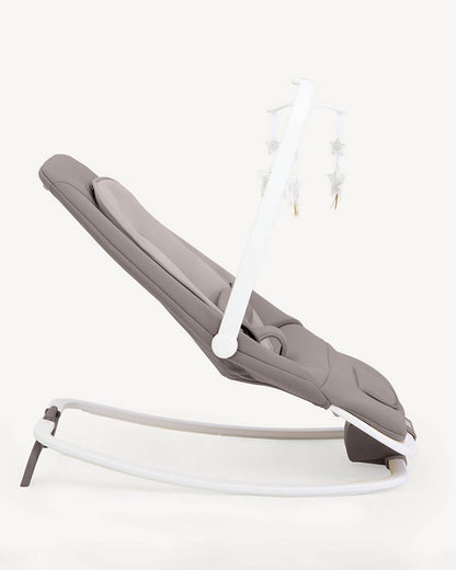 Joie Dreamer Rocker & Bouncer-3 Position Reclining Seat-2 Position Adjustable Leg Rest-With Removable & Rotating Toy Bar-2 Years Warranty-Upto 15 Kg-Walnut