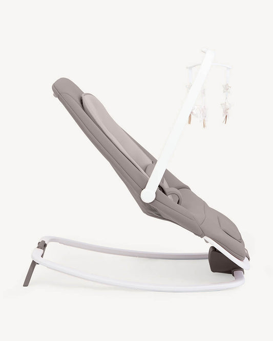 Joie Dreamer Rocker & Bouncer-3 Position Reclining Seat-2 Position Adjustable Leg Rest-With Removable & Rotating Toy Bar-2 Years Warranty-Upto 15 Kg-Walnut