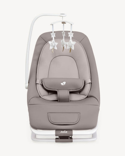 Joie Dreamer Rocker & Bouncer-3 Position Reclining Seat-2 Position Adjustable Leg Rest-With Removable & Rotating Toy Bar-2 Years Warranty-Upto 15 Kg-Walnut