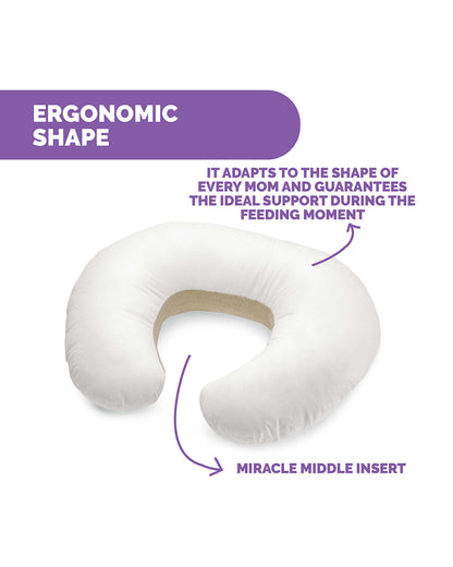 Boppy Nursing Support Pillow-Ergonomic Shape-Soft Fiber-Multifunctional Use-Peaceful Jungle-0m+