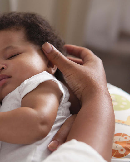 Boppy Nursing Support Pillow-Ergonomic Shape-Soft Fiber-Multifunctional Use-Peaceful Jungle-0m+