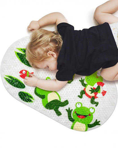 Hopop Frog Baby Bath Mat-With Anti-Skid Base & Suction Cups