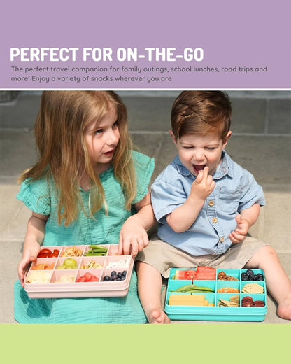 Melii Snackle Box-Food Jar-blue-12 Compartments-BPA Free