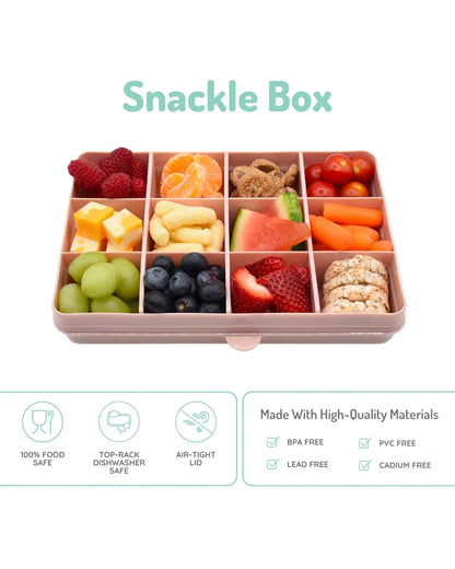Melii Snackle Box-Food Jar-pink-12 Compartments-BPA Free