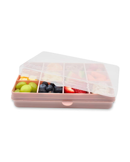 Melii Snackle Box-Food Jar-pink-12 Compartments-BPA Free