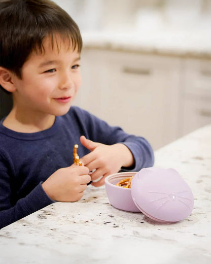 Melii Silicone Suction Bowl-Pack of 2-Purple-Microwave Safe-6M+