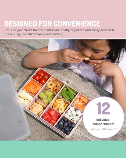 Melii Snackle Box-Food Jar-Grey-12 Compartments-BPA Free
