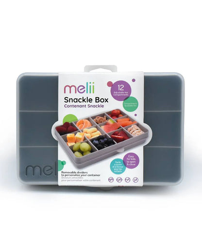 Melii Snackle Box-Food Jar-Grey-12 Compartments-BPA Free