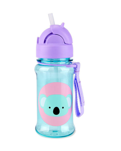 Skip Hop Zoo Straw Bottle With Tritan-Handy Grab Strap-Koala-355 ml