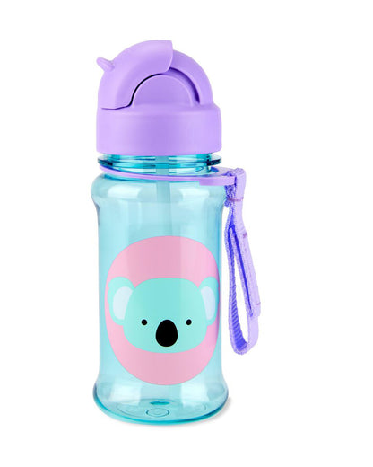 Skip Hop Zoo Straw Bottle With Tritan-Handy Grab Strap-Koala-355 ml