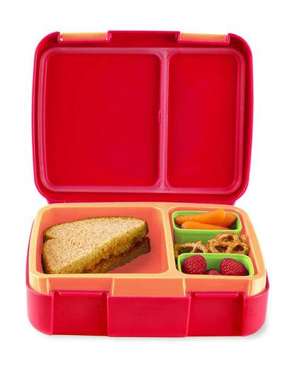 Skip Hop School Essentials Kit-Bento Lunch Box(700ml)-Tritan Straw Sipper(355ml)-Bagpack-Fox-3Y+