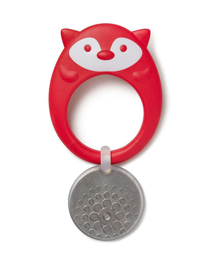 Skip Hop E&M Stay Cool Rattle Teether-Fox-Stainless Steel-Freezer Safe-3M+