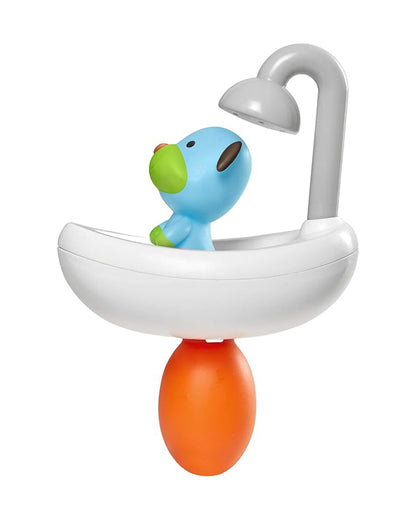 Skip Hop Zoo Squeeze & Shower Dog-Bath Toy-Removeable Dog-Floating Animal Toy-3M+