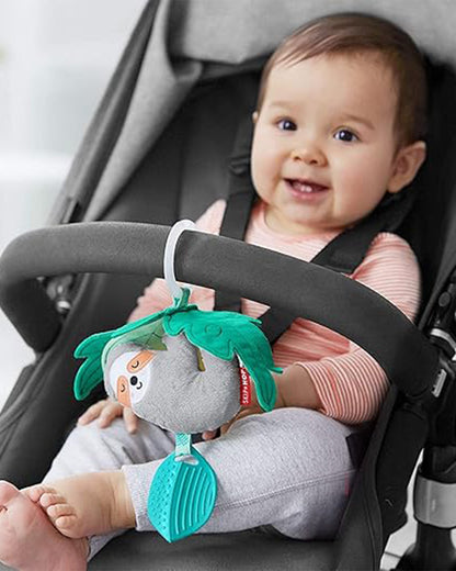 Skip Hop Tropical Paradise Sloth Teether-Easy Attachment with Stroller-For Infants