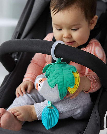 Skip Hop Tropical Paradise Sloth Teether-Easy Attachment with Stroller-For Infants