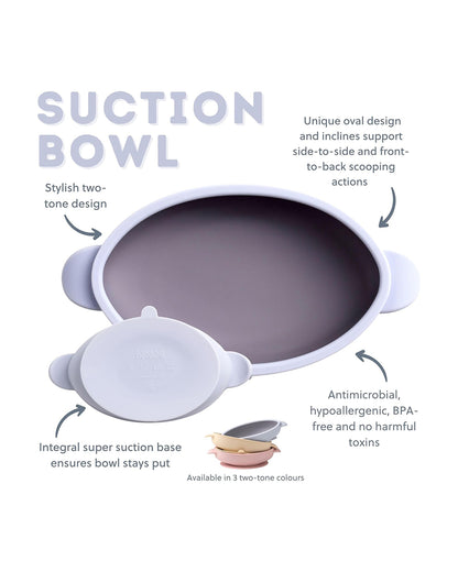 Bibado Silicone Suction Bowl-With Suction Base-Easy Scoop Design-Mist-For Feeding Infants