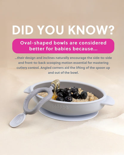 Bibado Silicone Suction Bowl-With Suction Base-Easy Scoop Design-Mist-For Feeding Infants