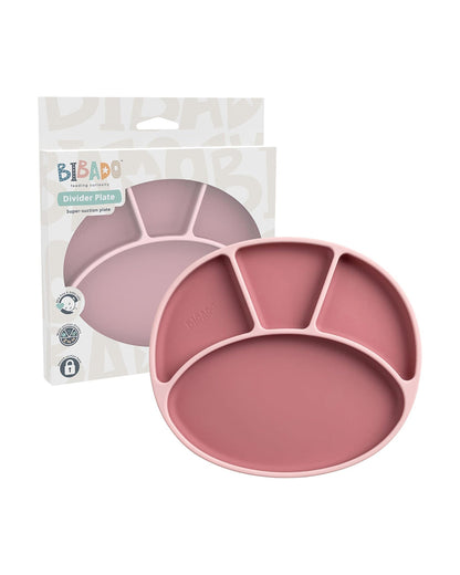 Bibado Meal Set Combo-Strong Suction Base-Encourages Self Feeding-Pack of 4-Blush