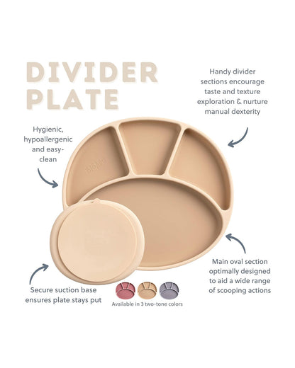 Bibado Meal Set Combo-Strong Suction Base-Encourages Self Feeding-Pack of 4-Fawn