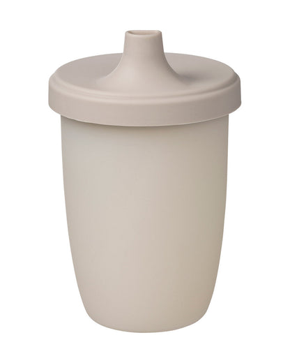 b.box Silicone Spout Cup-With Removable Easy Grip Handles & Leakproof Lid-Translucent Water Level Monitor-Latte-240 ml