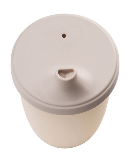 b.box Silicone Spout Cup-With Removable Easy Grip Handles & Leakproof Lid-Translucent Water Level Monitor-Latte-240 ml
