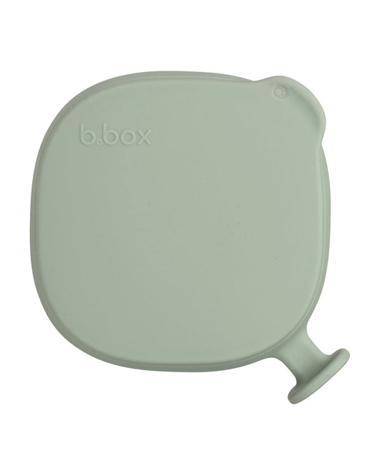 b.box Silicone Bowl- Easy Grip Handle-Microwave Safe-Sage-For Infants