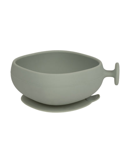 b.box Silicone Bowl- Easy Grip Handle-Microwave Safe-Sage-For Infants