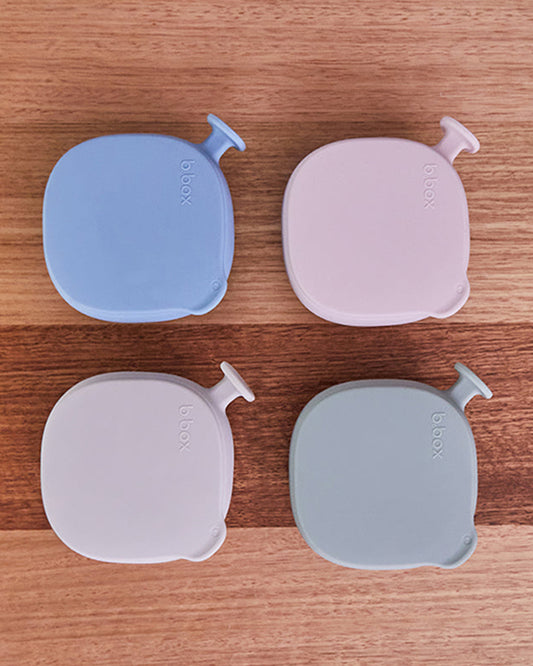 b.box Silicone Bowl- Easy Grip Handle-Microwave Safe-Sage-For Infants