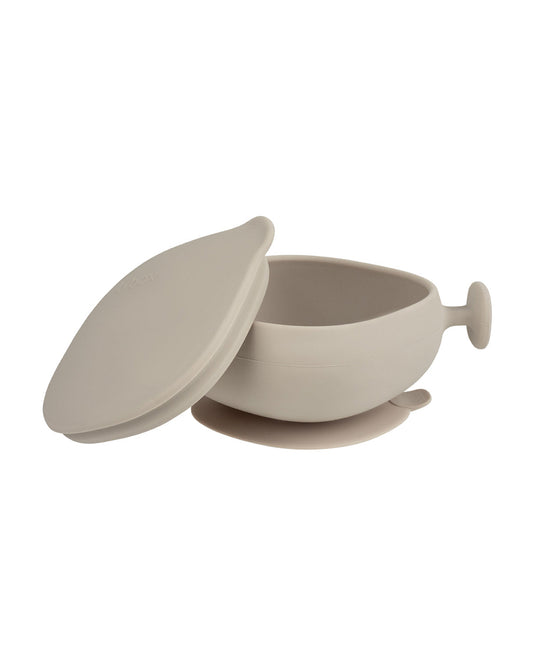 b.box Silicone Bowl- Easy Grip Handle-Microwave Safe-Latte-For Infants