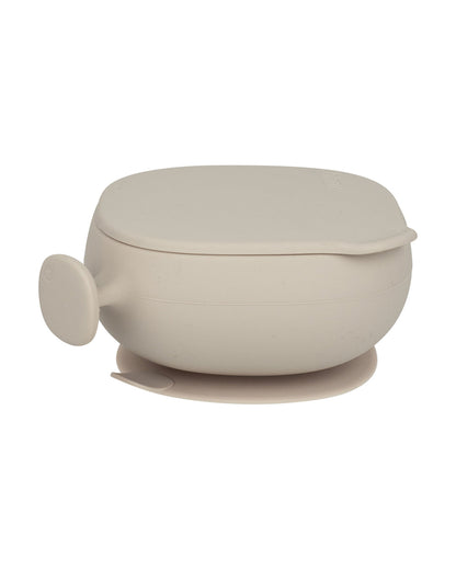 b.box Silicone Bowl- Easy Grip Handle-Microwave Safe-Latte-For Infants
