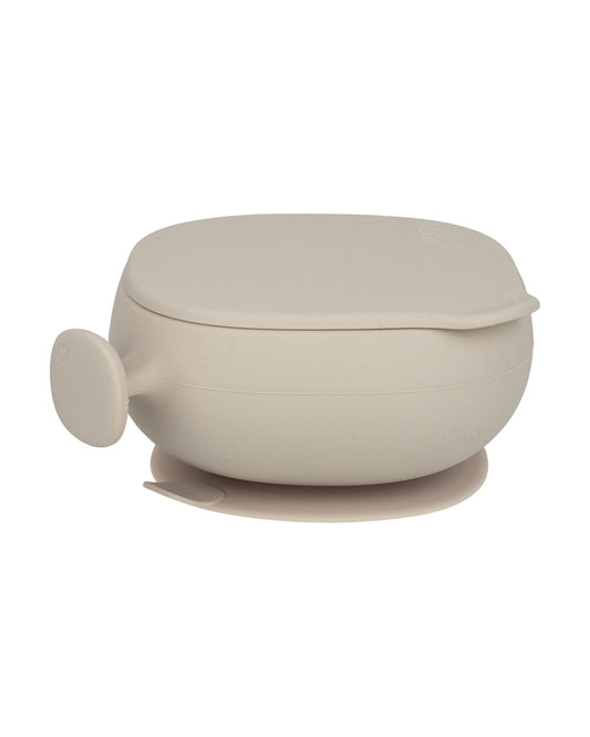 b.box Silicone Bowl- Easy Grip Handle-Microwave Safe-Latte-For Infants