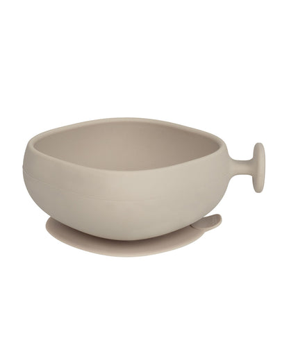 b.box Silicone Bowl- Easy Grip Handle-Microwave Safe-Latte-For Infants