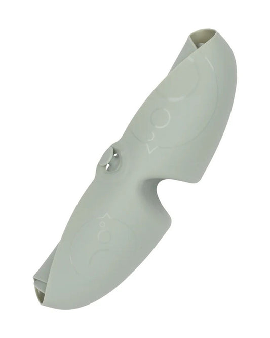 b.box Silicone Bib-Crumb Catcher-Adjustable Neck Closure-Snap Button-Sage-For Infants