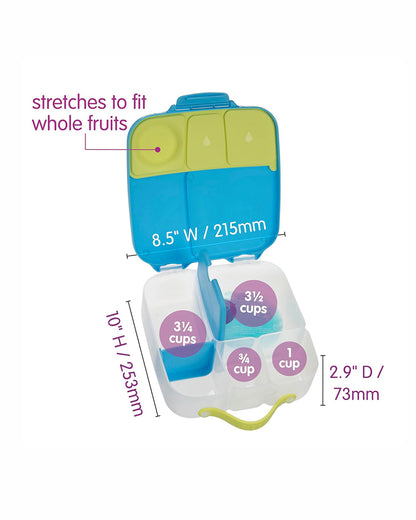 b.box Lunch Box-Leakproof-BPA Free-Ocean Breeze Blue-For Feeding Infants