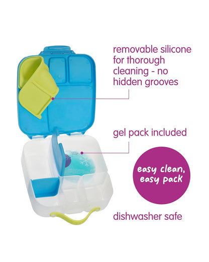 b.box Lunch Box-Leakproof-BPA Free-Ocean Breeze Blue-For Feeding Infants